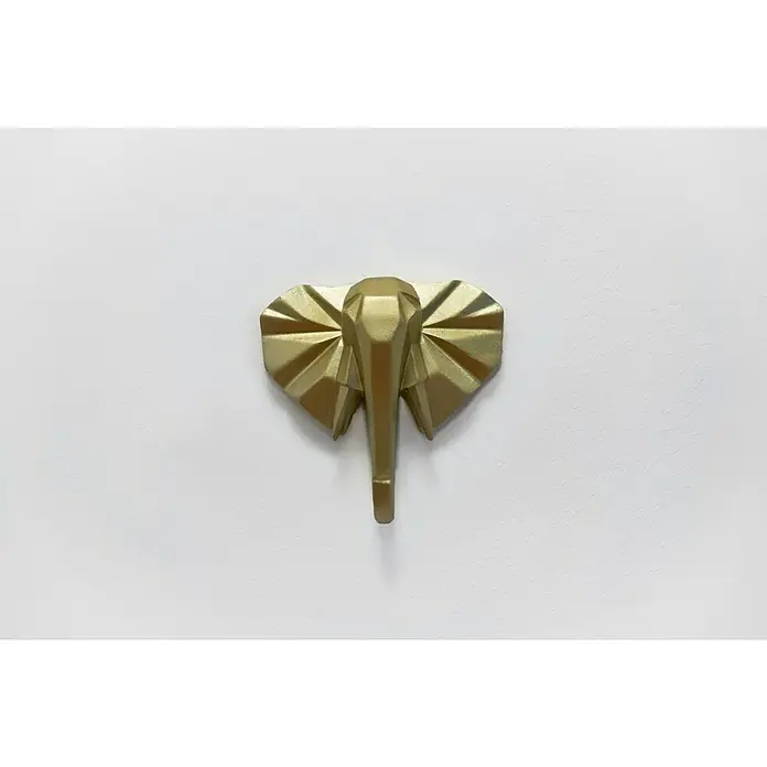 Garderobenhaken Elefant - L x B x H: 10,6 x 4 x 10,8 cm, Gold - Stimmungsaufnahme