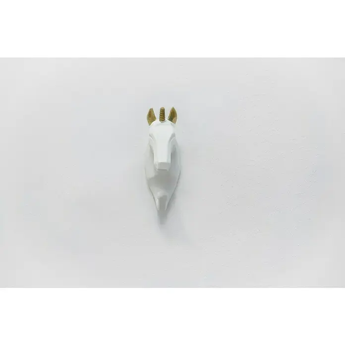 Garderobenhaken Einhorn - L x B x H: 4 x 7 x 12 cm, Weiß - Stimmungsaufnahme