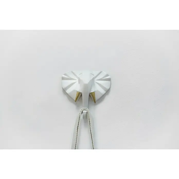 Garderobenhaken Elefant - L x B x H: 10,6 x 4 x 10,8 cm, Weiß - Stimmungsaufnahme