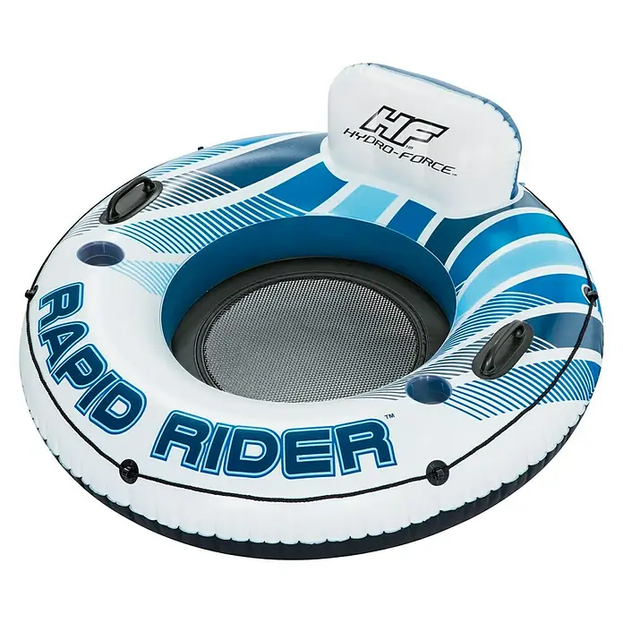 Hydro-Force Band Rapid Rider Tube X1 blue - l x b x h: 122 x 122 x 48,5 cm, Belasting: 90 kg - Diagonaal zicht