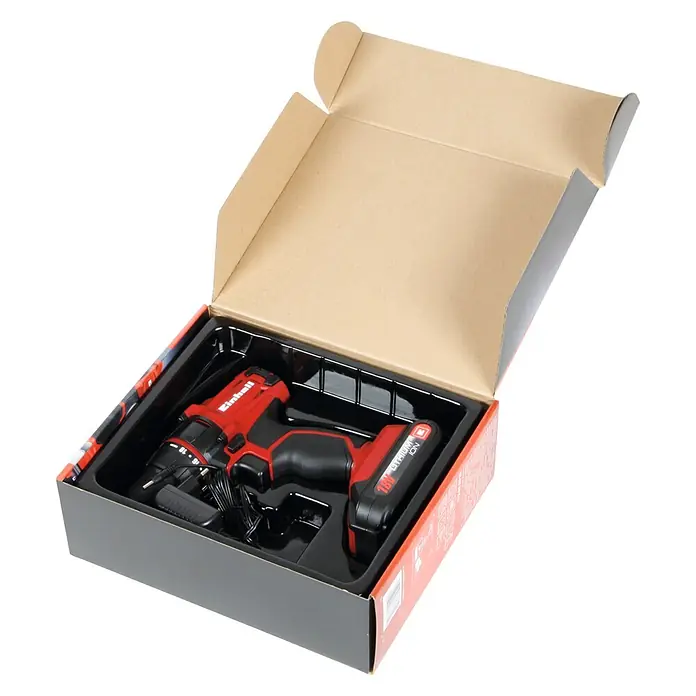 Einhell Akku-Bohrschrauber TC-CD 18-2 Li - 18 V, 1 Akku, 1.500 mAh, Leerlaufdrehzahl: 0 U/min - 1.250 U/min - Diagonale Ansicht