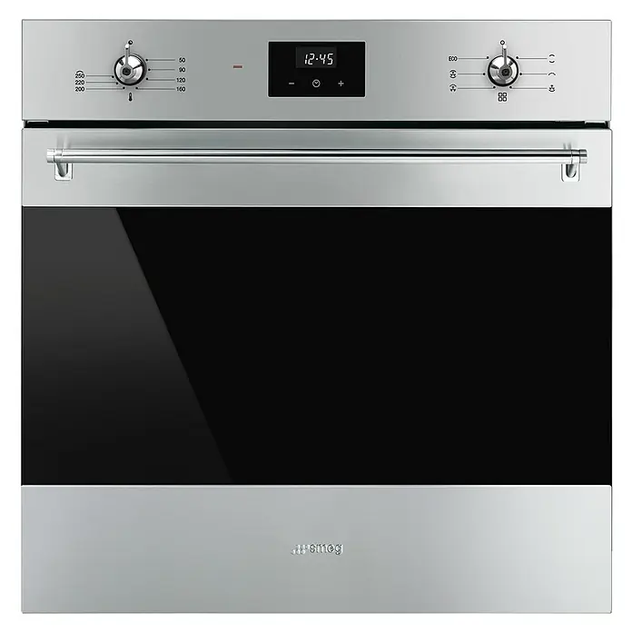 Smeg Horno empotrado - Número de tipos de calentamiento: 6 ud., Volumen horno: 70 l, Inox - Vista frontal