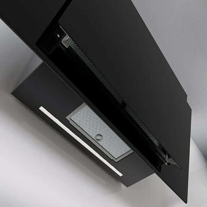 Cata Campana decorativa Thalassa 600 XGBK - Ancho: 60 cm, Potencia de aire máx.: 842 m³/h, Negro - Primer plano