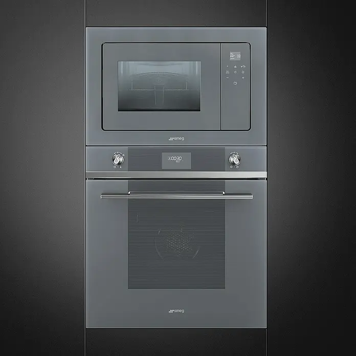 Smeg Microondas empotrado integrable FMI120S2 - Potencia máx.: 1.000 W, 20 l, Silver - Foto ambiente