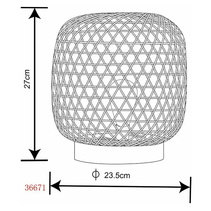 Globo Solarlamp - IP44, Bamboe - Blauwdruk