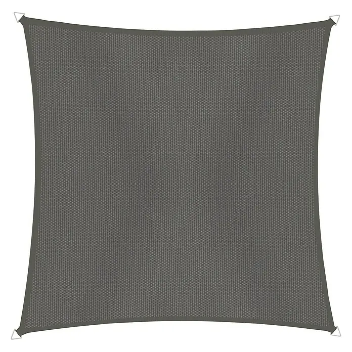 Windhager Schaduwdoek Cannes - Antraciet, b x l: 3 x 3 m, Vierkant - Top-down weergave
