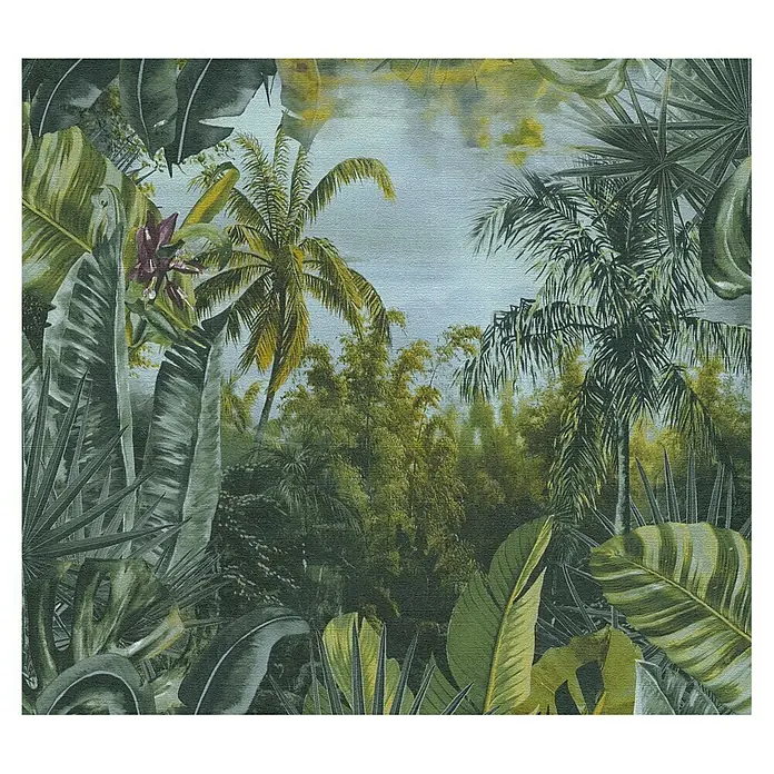 AS Creation Vliestapete Dschungel - Grün/Blau, 10,05 x 0,53 m - Draufsicht