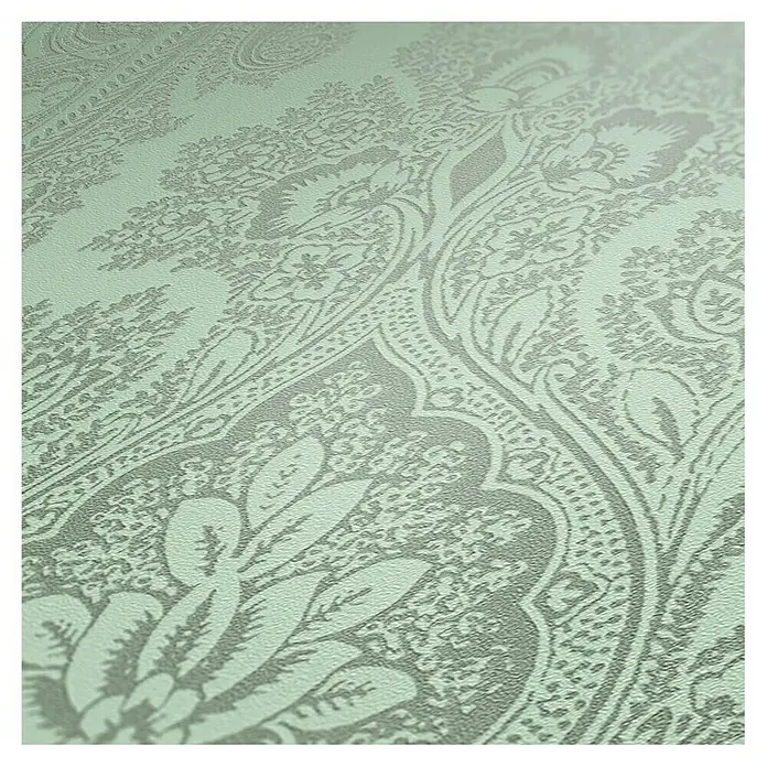 AS Creation Vliestapete Paisley Damask - Mintgrün, 10,05 x 0,53 m - Draufsicht