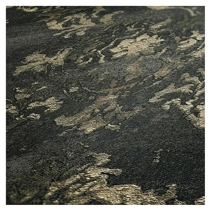 AS Creation Vliestapete Damask - Schwarz/Gold, 10,05 x 0,53 m - Draufsicht