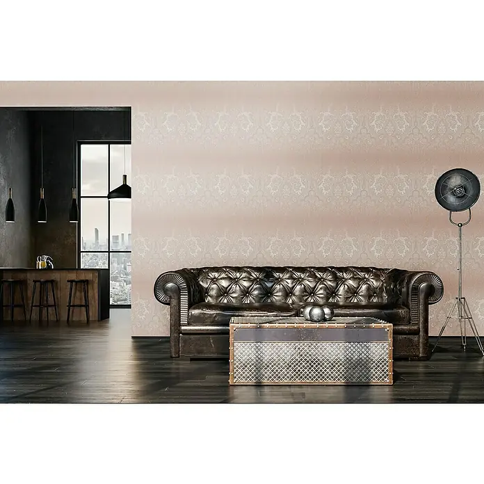 AS Creation Vliestapete Paisley Damask - Rosé, 10,05 x 0,53 m - Stimmungsaufnahme