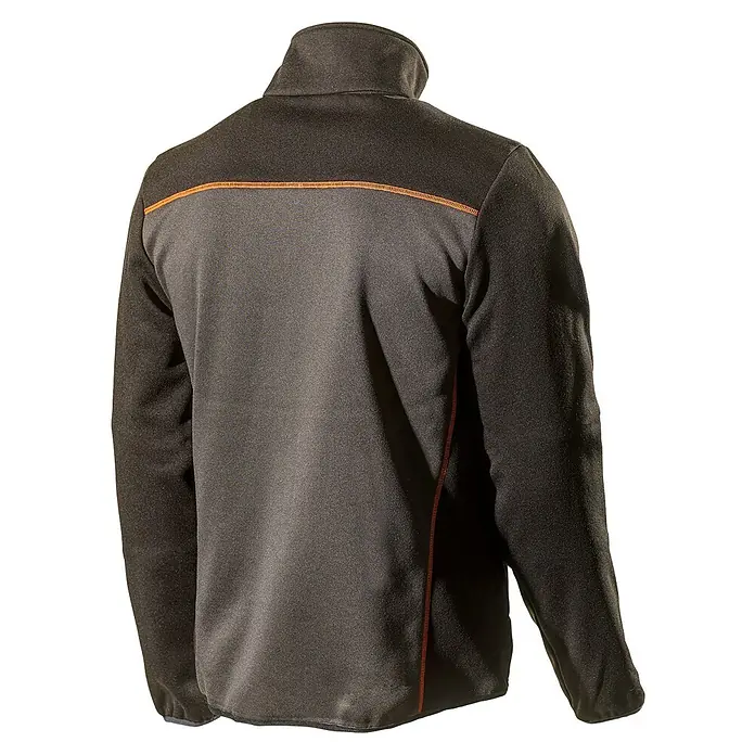 L.Brador Fleecejacke 6195P - XXL, Schwarz/Grau - Rückansicht