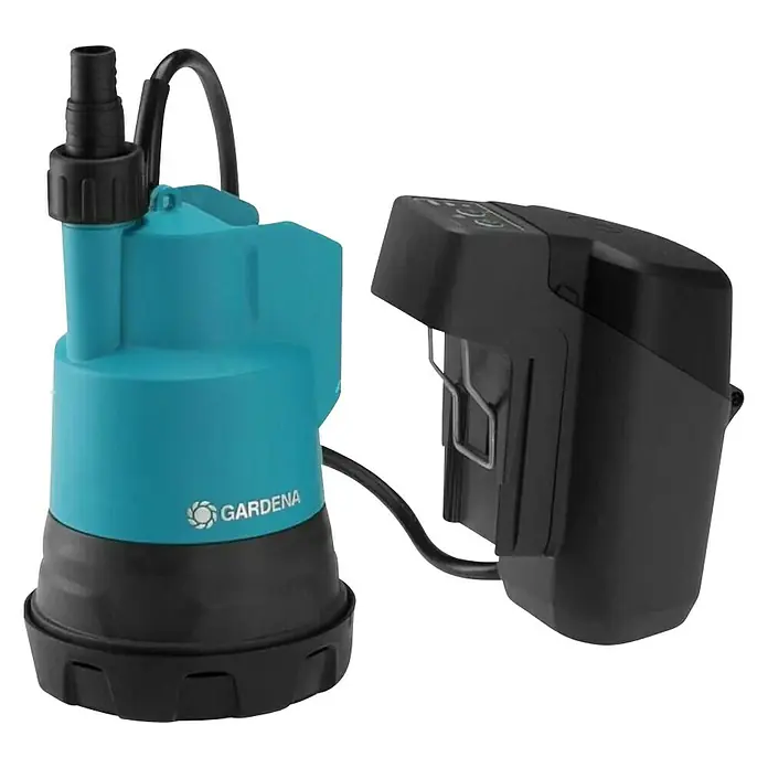Gardena Aku pumpa za čistu vodu 2000/2 18V P4A - 18 W, Maksimalni protok: 2.000 l/h - Dijagonalni pogled