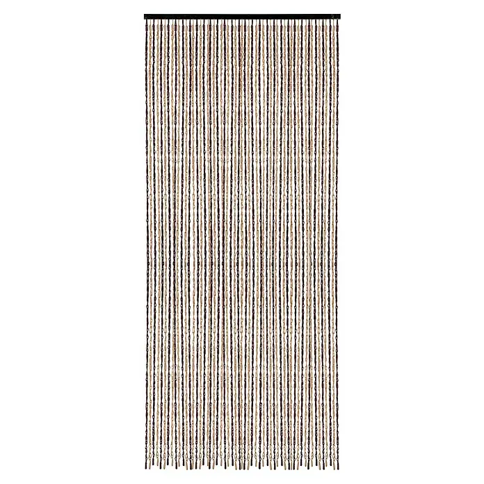 Cortina para puerta Nudos - Marfil/Marrón, An x Al: 90 x 200 cm - Vista frontal