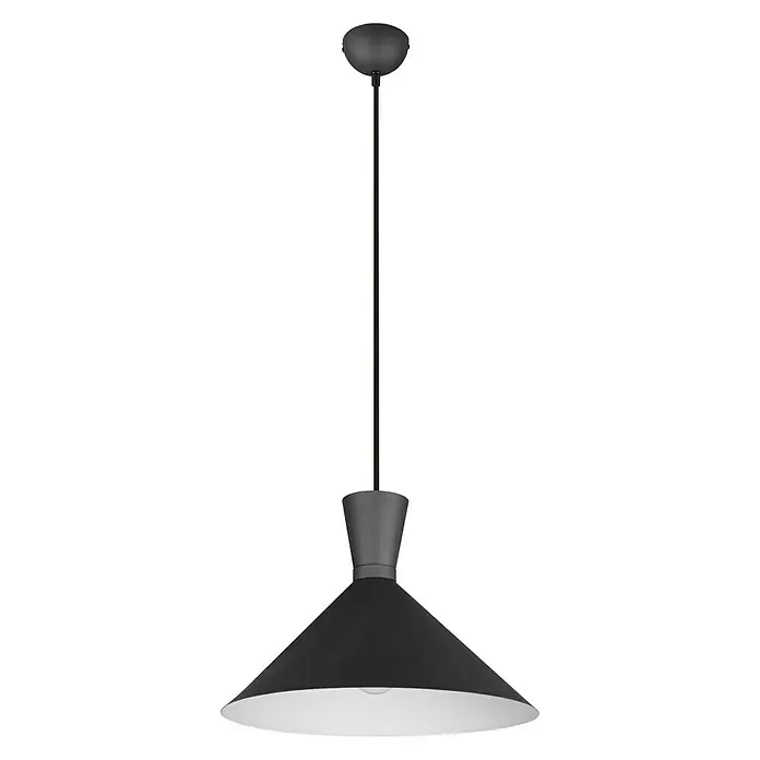 Reality Leuchten Pendelleuchte Enzo - 28 W, Schwarz matt, E27 - Vorderansicht