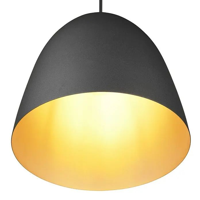 Reality Leuchten Pendelleuchte Tilda - 40 W, Schwarz, gold, E27 - Detailaufnahme