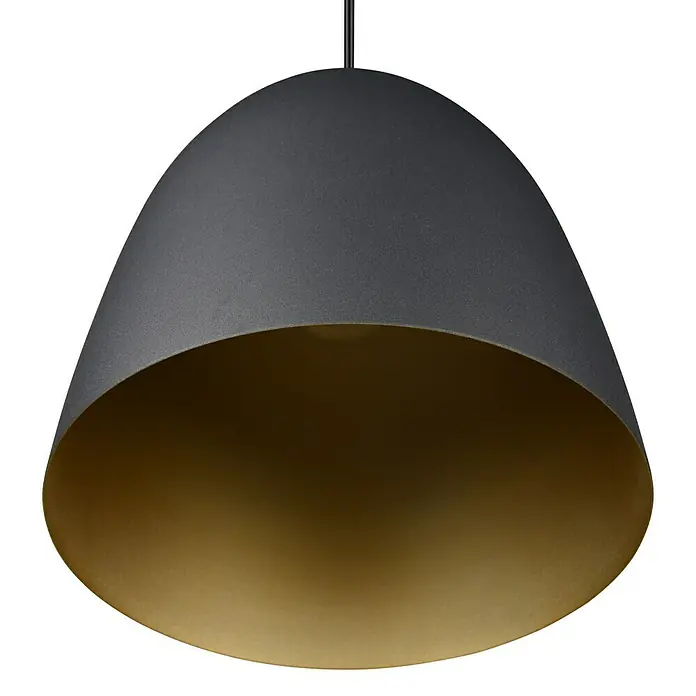 Reality Leuchten Pendelleuchte Tilda - 40 W, Schwarz, gold, E27 - Detailaufnahme