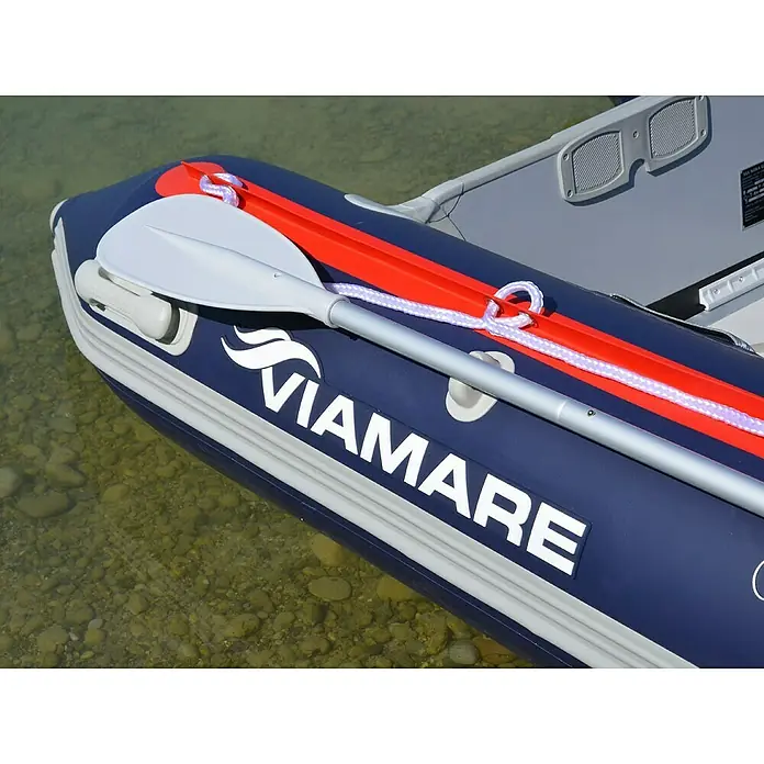 Viamare Schlauchboot 330 S Alu - L x B x H: 330 x 162 x 44 cm, Geeignet für: 4+1 Personen, Nutzlast: 650 kg, Rot/Grau - Detailaufnahme