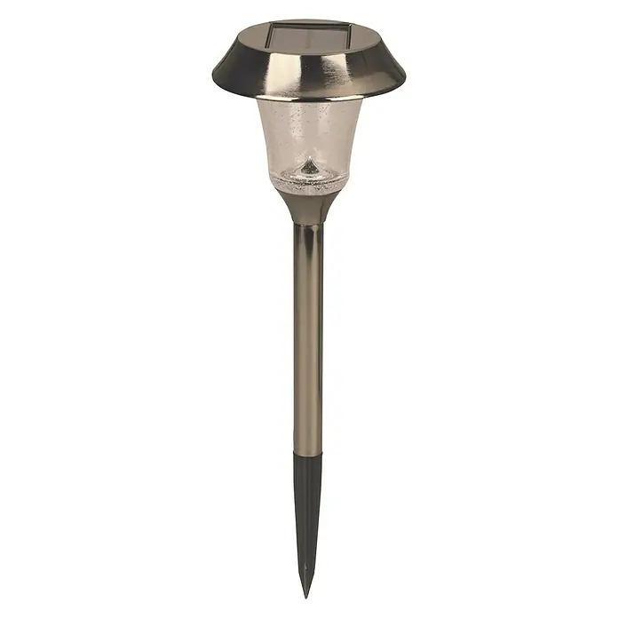 Luxform Intelligent Solar Led-sokkellamp Comet - Hoogte: 460 mm, Roestvrij staal - Vooraanzicht