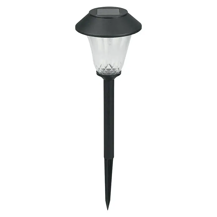Luxform Led-sokkellamp All Year Round Solar St. Tropez - Zwart, 120 x 120 x 420 mm - Vooraanzicht