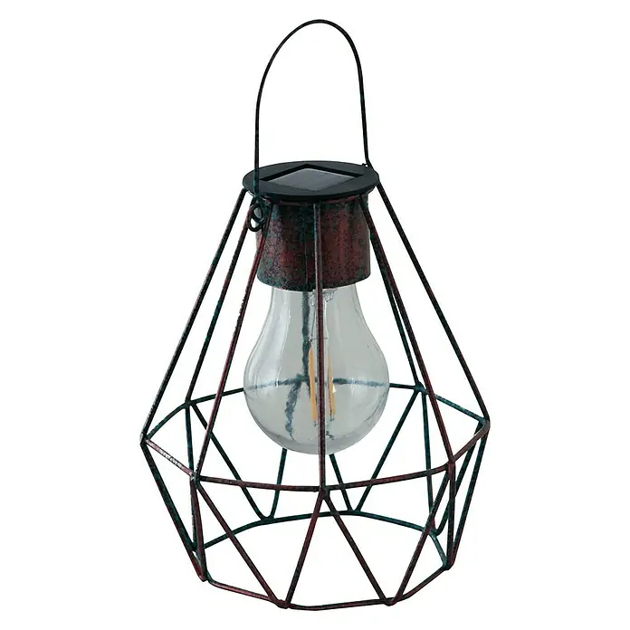 Luxform Solarhanglamp Dusseldorf - Led, Zwart, Koper, Transparant, Ø x h: 13 cm x 160 mm - Vooraanzicht