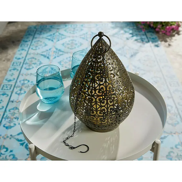 Luxform Led-hanglamp Tafellamp USB oplaadbaar Palmyra - l x b x h: 180 x 180 x 678 mm - Sfeeropname