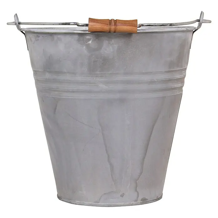 Zinkeimer - 7,2 l, Holzgriff - Vorderansicht