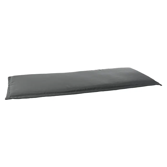 Doppler Bankauflage Look - L x B x H: 150 x 45 x 4 cm, Anthrazit, 100 % Polyester - Diagonale Ansicht