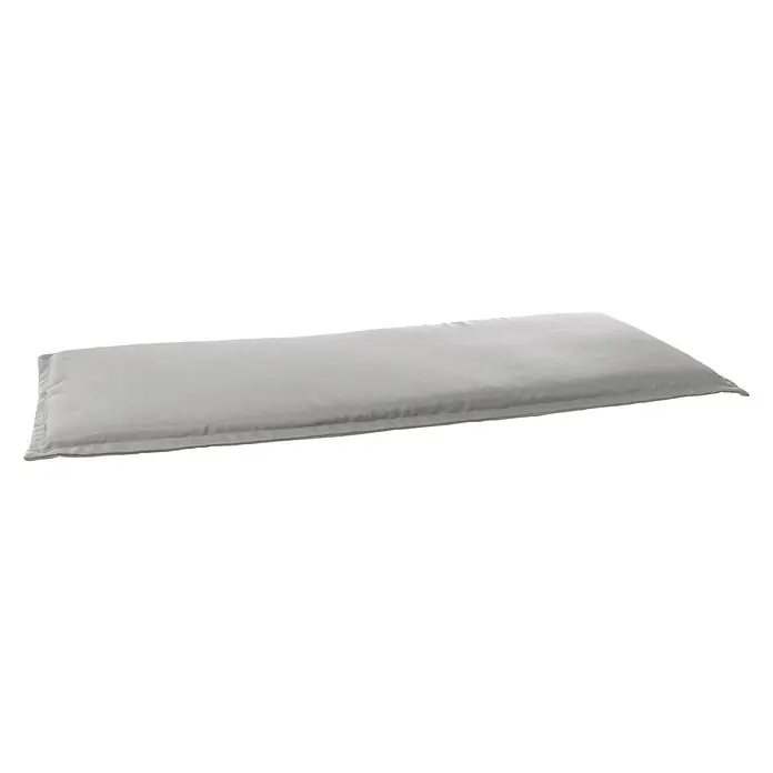 Doppler Bankauflage Look - L x B x H: 120 x 45 x 4 cm, Hellgrau, 100 % Polyester - Diagonale Ansicht