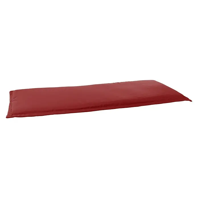 Doppler Bankauflage Look - L x B x H: 150 x 45 x 4 cm, Bordeaux, 100 % Polyester - Diagonale Ansicht