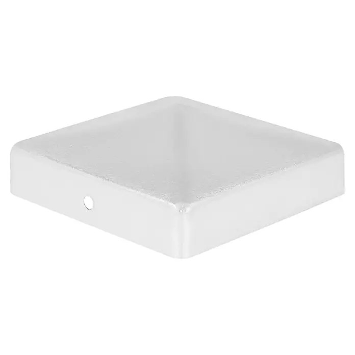 Pfostenkappe - 90 x 90 mm, Eckig, Metall - Diagonale Ansicht