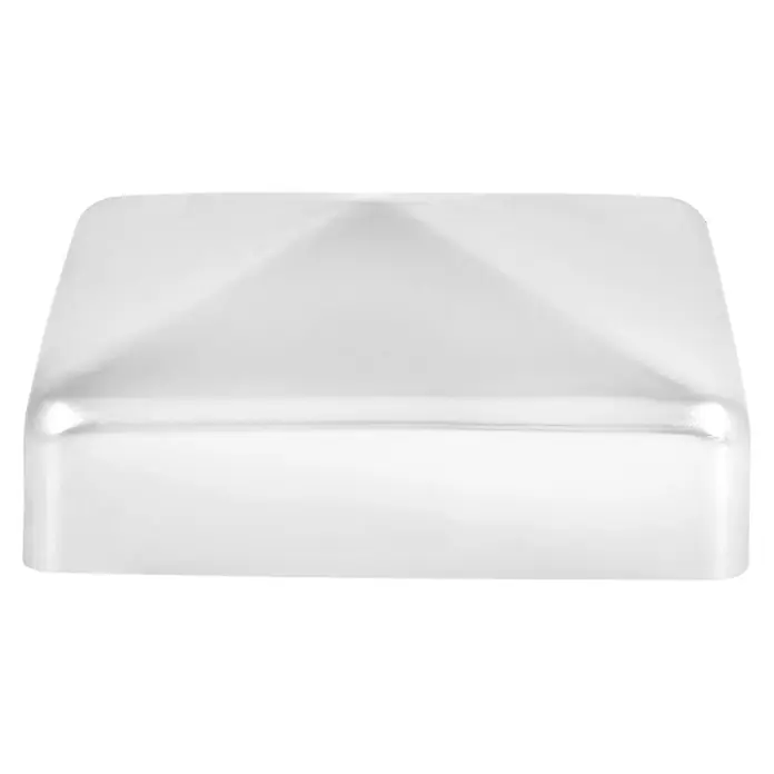 Pfostenkappe - 90 x 90 mm, Eckig, Edelstahl - Vorderansicht