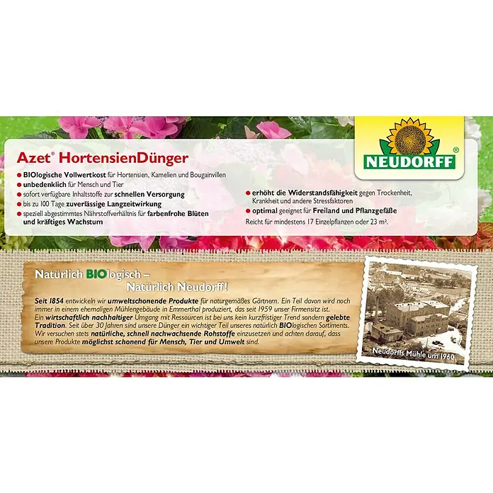 Neudorff Azet Hortensiendünger - 1,75 kg - Detailaufnahme