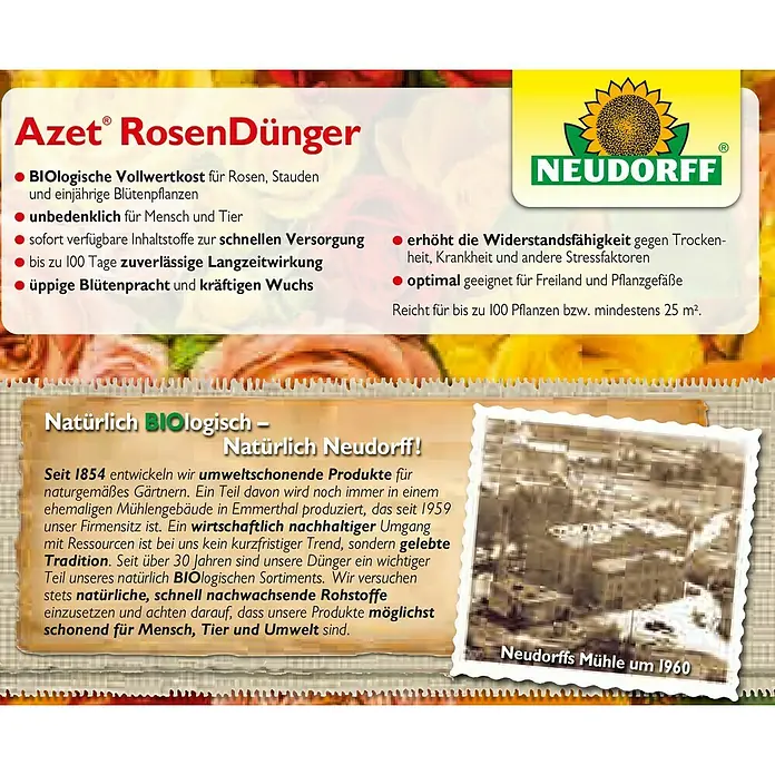 Neudorff Azet Rosendünger - 2,5 kg - Detailaufnahme