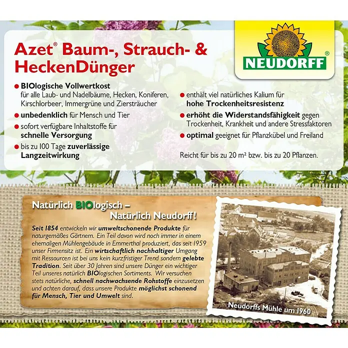 Neudorff Azet Strauch- & Heckendünger - 1 kg - Detailaufnahme