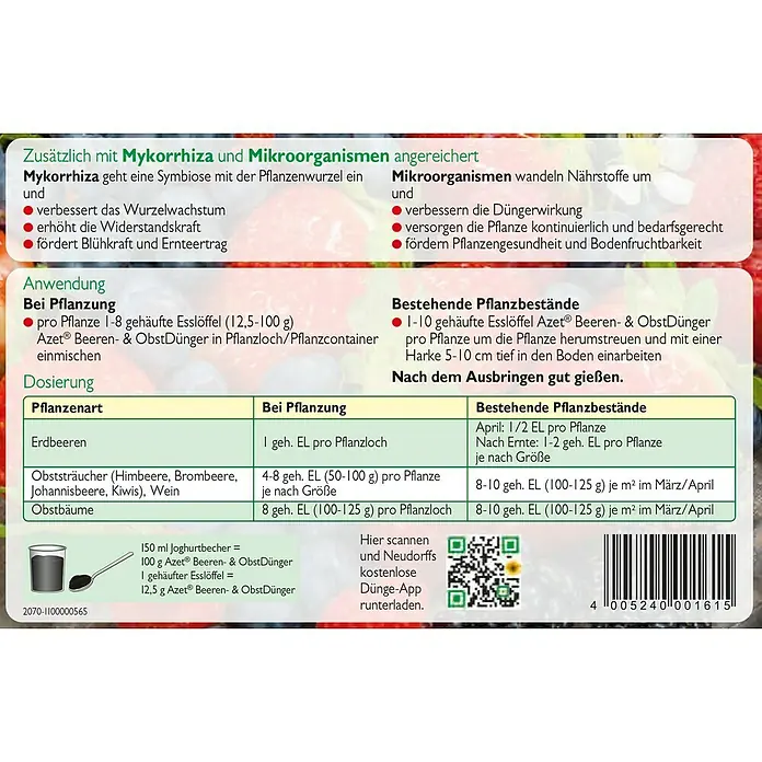 Neudorff Azet Beerendünger - 2,5 kg - Detailaufnahme