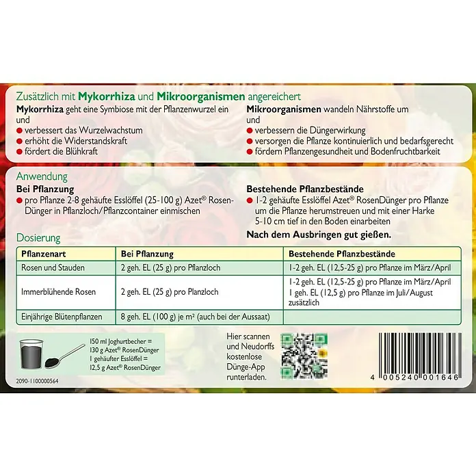 Neudorff Azet Rosendünger - 2,5 kg - Detailaufnahme