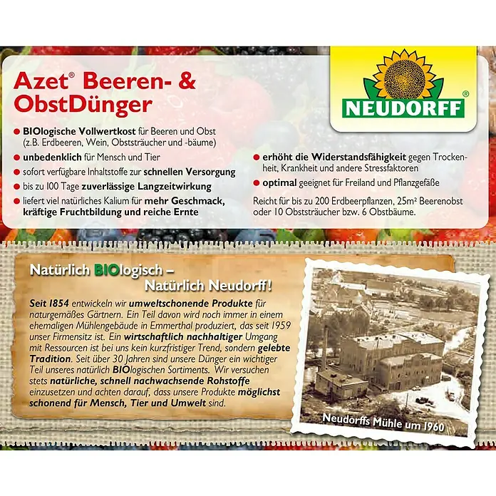Neudorff Azet Beerendünger - 2,5 kg - Detailaufnahme