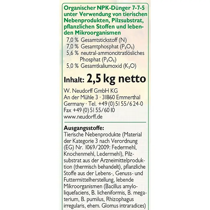 Neudorff Azet Rosendünger - 2,5 kg - Detailaufnahme