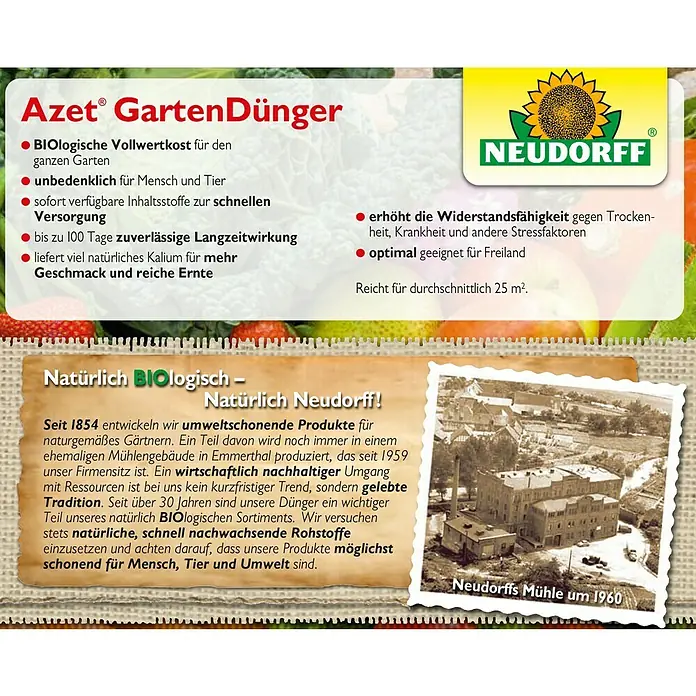 Neudorff Fertofit Gartendünger - 2,5 kg - Detailaufnahme