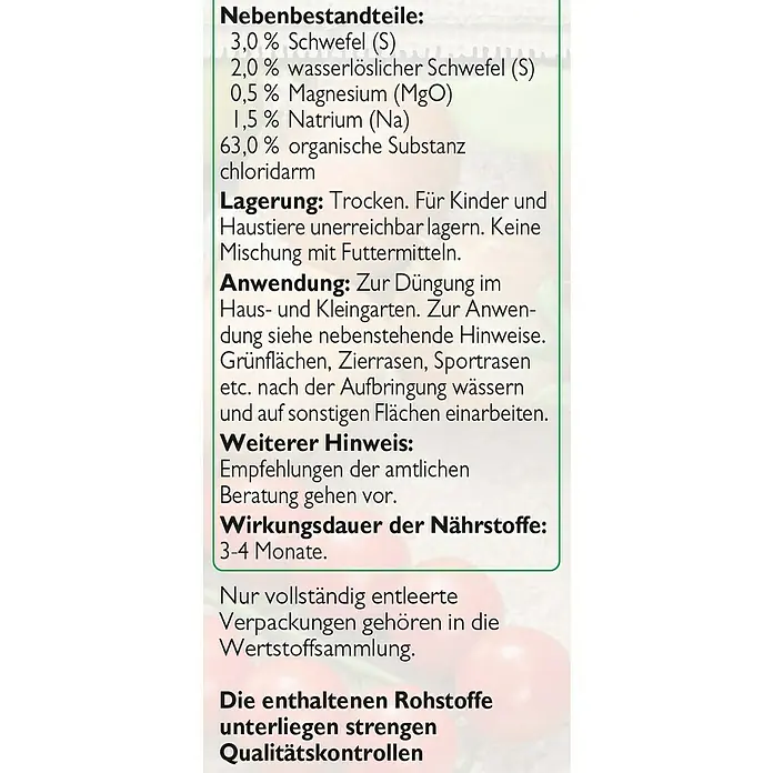 Neudorff Fertofit Gartendünger - 2,5 kg - Detailaufnahme