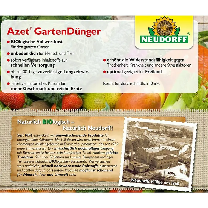 Neudorff Fertofit Gartendünger - 1 kg - Detailaufnahme