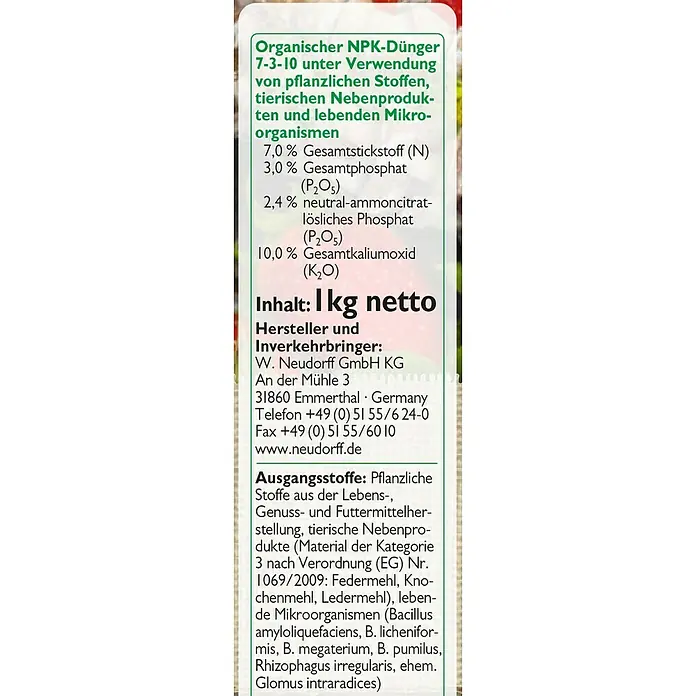 Neudorff Azet Beerendünger - 1 kg - Detailaufnahme