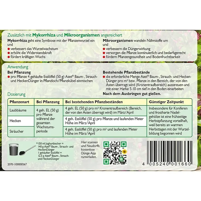 Neudorff Azet Strauch- & Heckendünger - 1 kg - Detailaufnahme