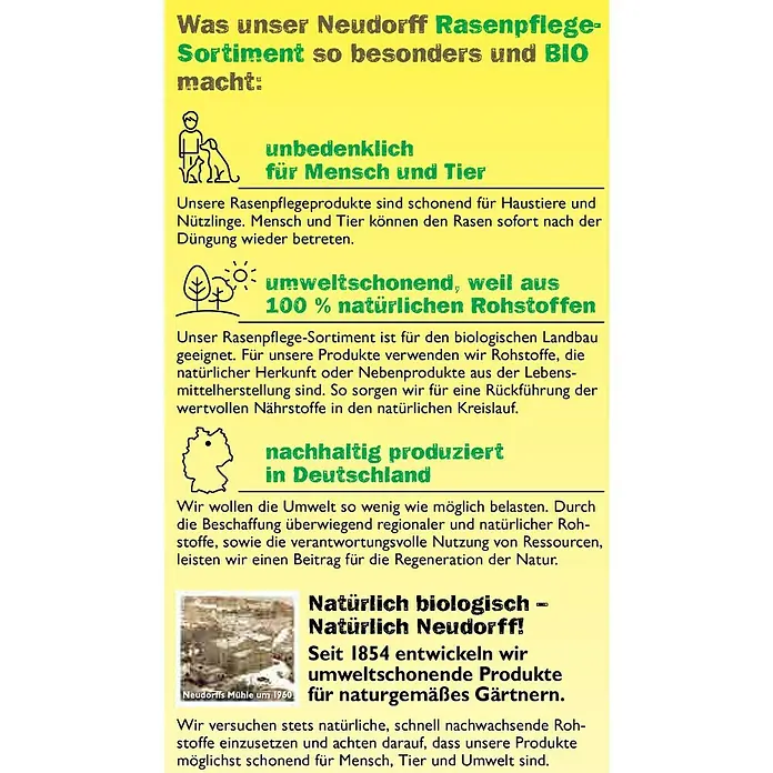 Neudorff Azet Rasendünger - 10 kg, Inhalt ausreichend für ca.: 200 m² - Detailaufnahme
