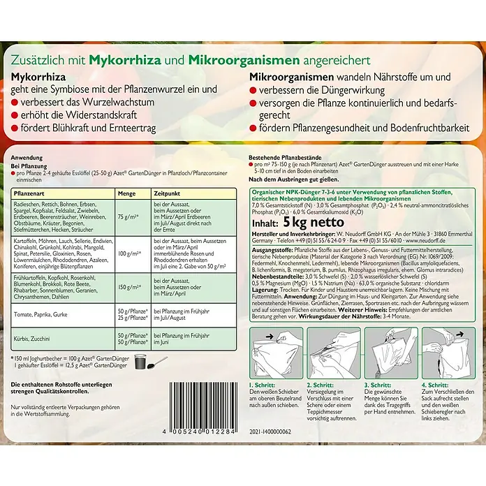 Neudorff Fertofit Gartendünger - 5 kg - Detailaufnahme