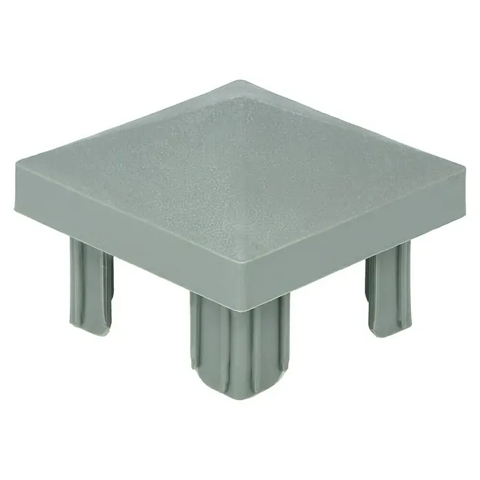 Pfostenkappe - 73,5 x 73,5 mm, Grau - Diagonale Ansicht