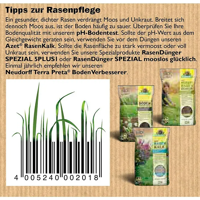 Neudorff Azet Rasendünger - 10 kg, Inhalt ausreichend für ca.: 200 m² - Detailaufnahme