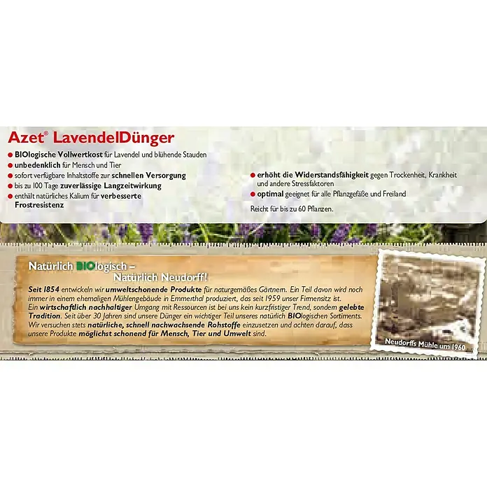 Neudorff Azet Lavendeldünger - 750 g - Detailaufnahme