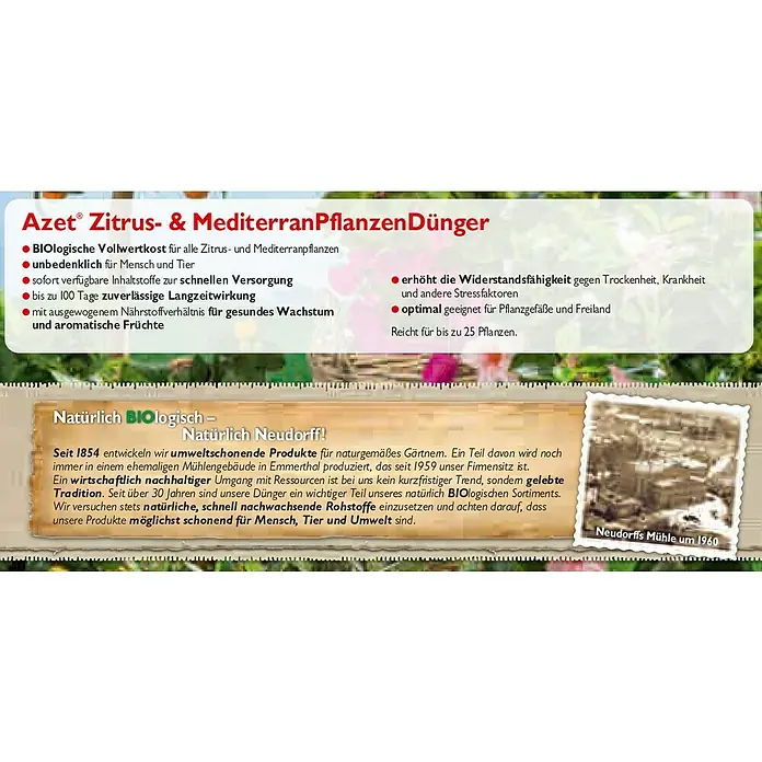 Neudorff Azet Mediterranpflanzen-Dünger - 750 g - Detailaufnahme