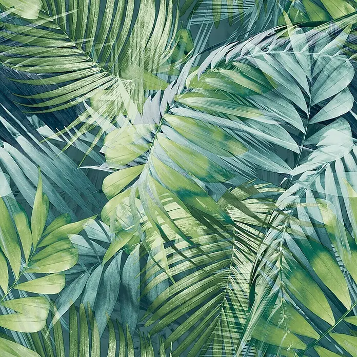 Papel pintado Botánico - Azul, Motivo decorativo, 10 x 0,53 m - Primer plano